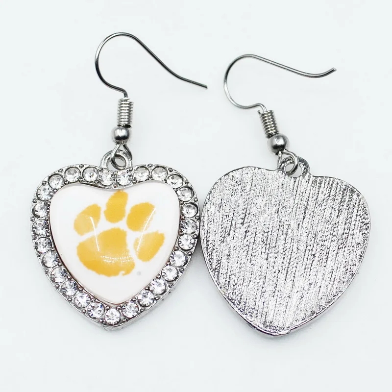 

US university football Team Clemson Dangle Charms DIY Necklace Earrings Bracelet Sports Jewelry Accessories
