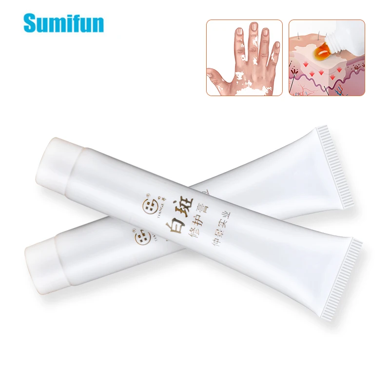 

1/2pcs Vitiligo Ointment Antibacterial Cream Psoriasis White Spot Repair Cream Piebald Mycosis Leukoplakia Melanin Promote P1159