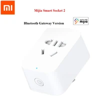 new xiaomi mijia smart socket 2 bluetooth gateway version wireless remote control adaptor power on off work with mihome app