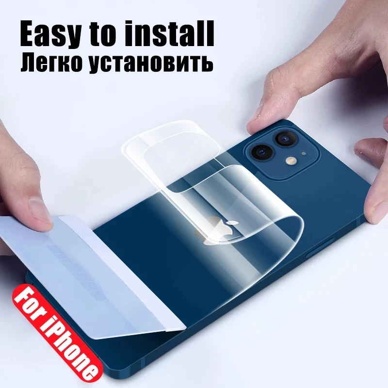 

Full Cover Screen Protector Hydrogel Film For iPhone 11 12 Pro mini XR X XS Max 7 8 Plus 6 6s SE 2020 Back Protective Soft Film