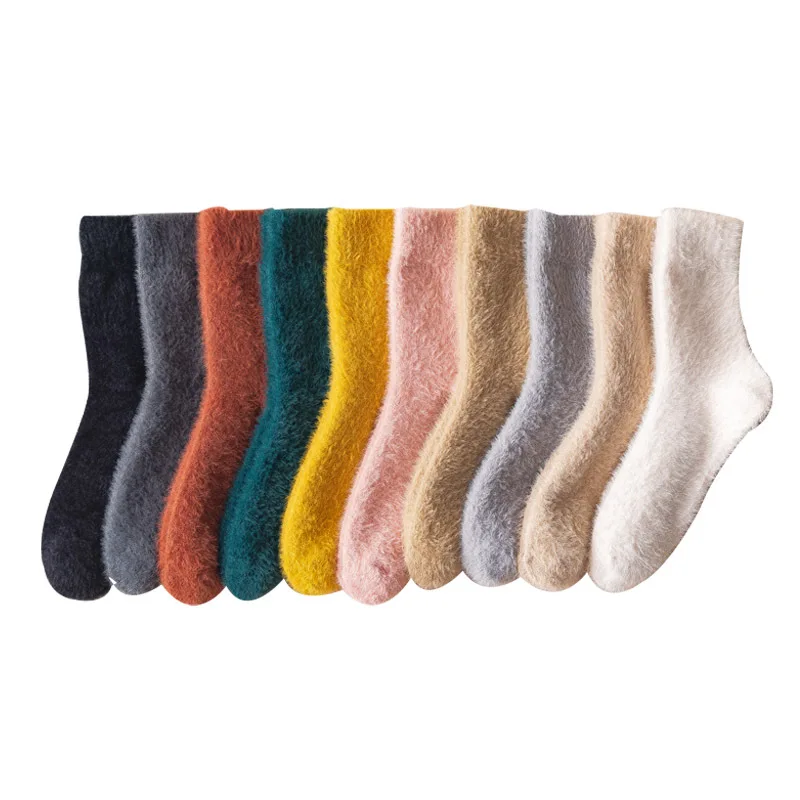 

1 Pair New Autumn and Winter Thickened Warm Mink Like Socks for Children