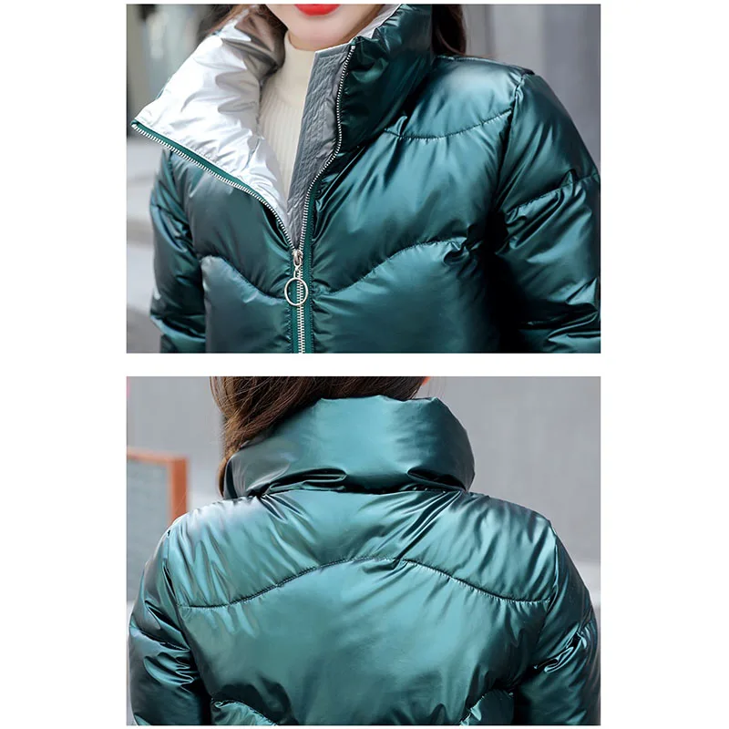 Пуховик женский зимний с хлопковой подбивкой воротником-стойкой W2140 2020 | Женская