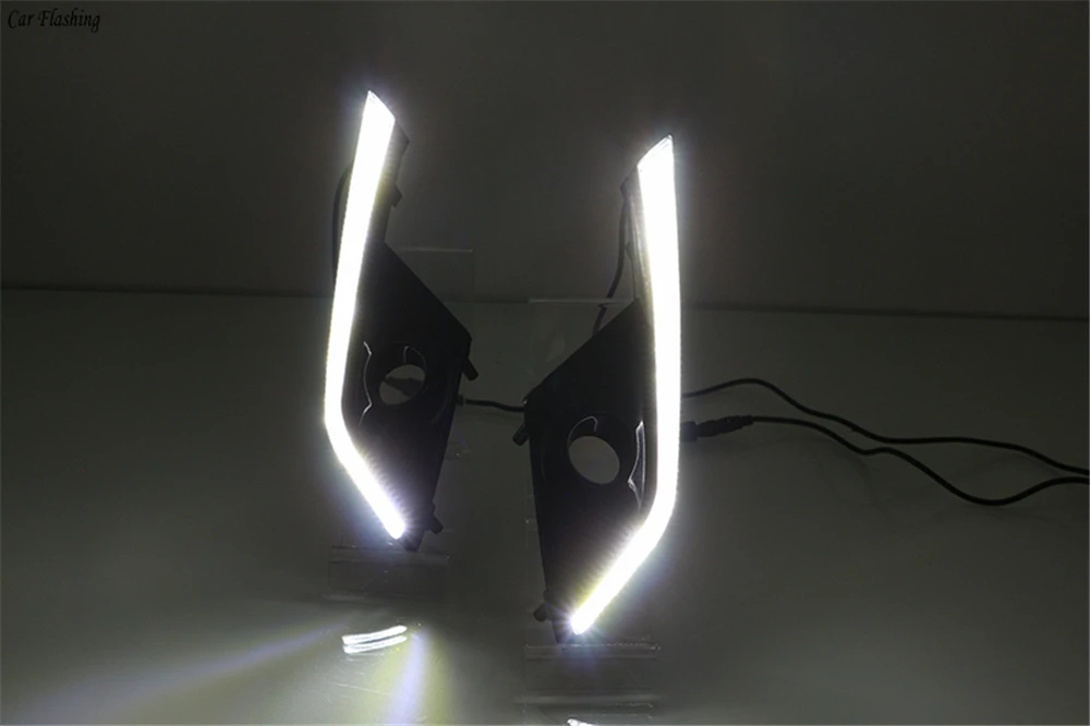 Автомобильный мигающий 2 шт. автомобильный DRL светодиодный светильник дневного