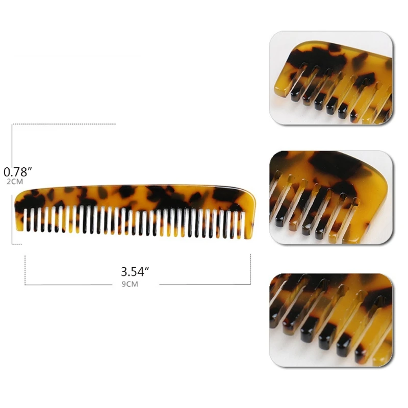 

Wide Tooth Hair Comb Tortoise Style Natural Detangling Comb For Curly Hair -no Static Comb For Women Girls
