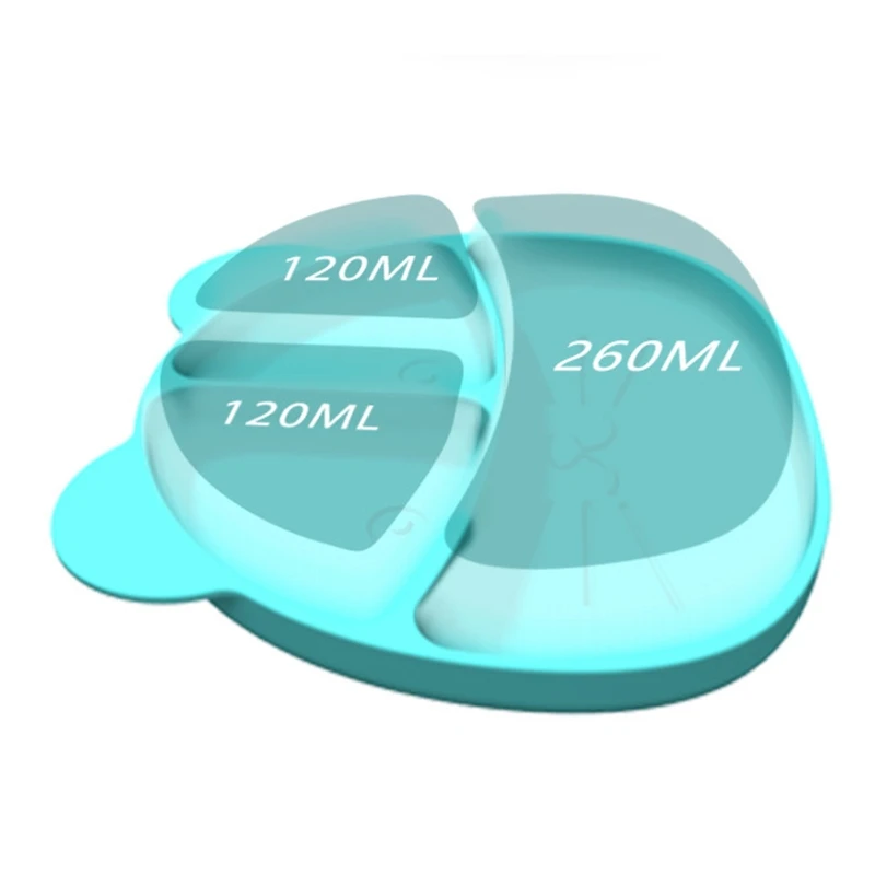 Тарелка для кормления младенцев детская посуда из пищевого силикона с