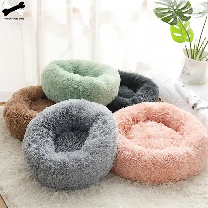 Кровать для питомца собаки Удобная пончик Cuddler круглая собачья Конура ультра мягкая моющаяся подушка для собаки и кошки зимний теплый диван Горячая sell2810