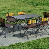 aluminium alloy picnic table ultra light durable folding table chair multifunctional table board camping table chair set