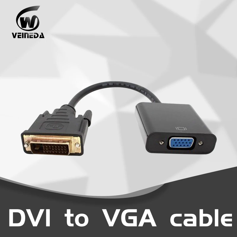 Конвертер HDMI DVI Мужской к VGA Женский Встроенный чипы Поддержка видеокарта GTX1060