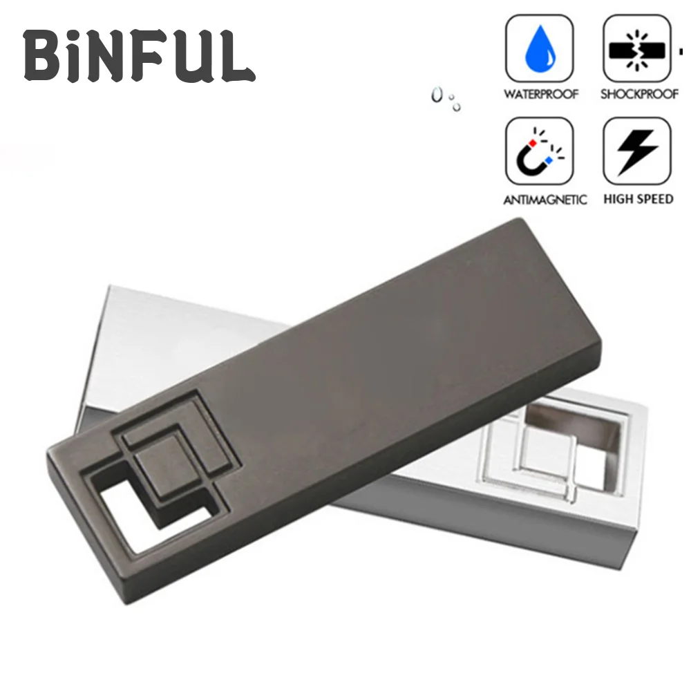 

BiNFUL Pen Drive High Speed Usb Flash Drive Usb 2.0 Metal Flash Drive 4GB 8GB 16GB 32GB 64GB 128GB 256GB 512GB Pendrive U Disk