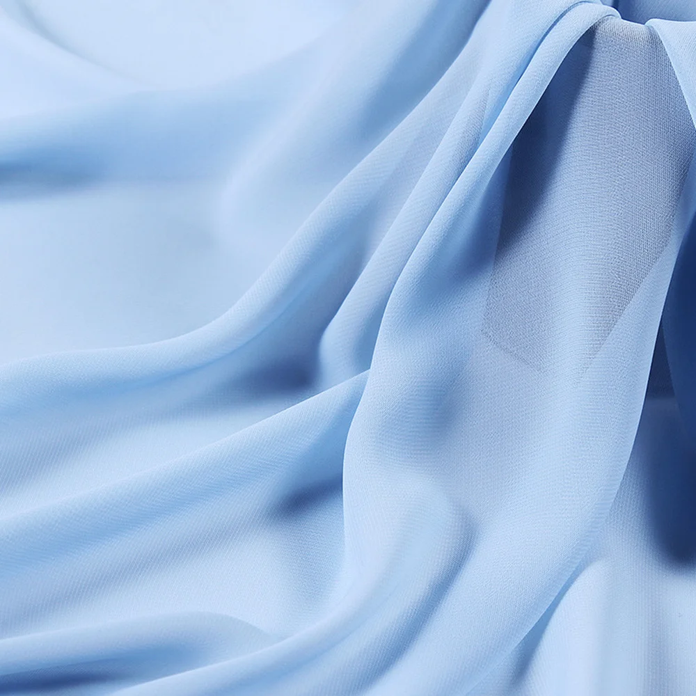 Шифоновая однотонная ткань 100D высокой плотности 100% полиэстер несколько цветов