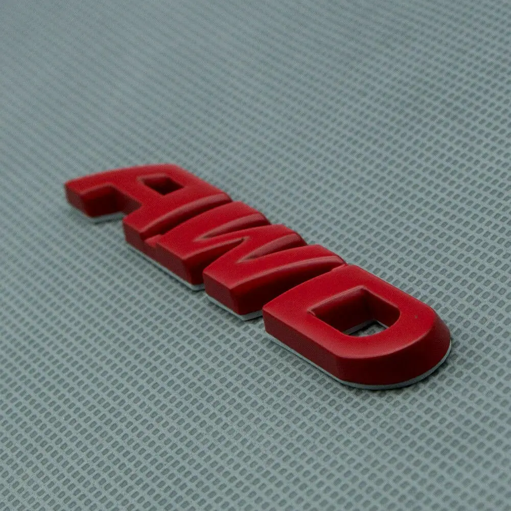 3D Red Metal AWD Car Trunk Rear Fender Emblem Badge Decal Stickers 4WD SUV V6 | Автомобили и мотоциклы