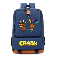 game crash bandicoot backpacks for boy girl school bags rucksack teenagers children daily travel backpack mochila