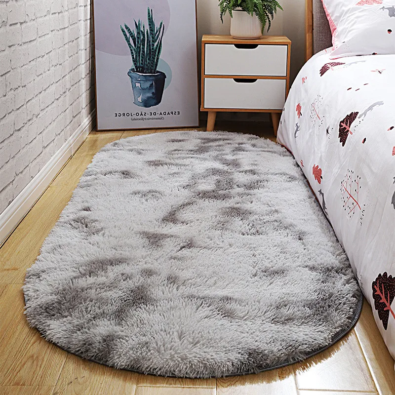 ruldgee ellipse rug simple modern oval tie dye carpet home bedside bedroom alfombra thickened rectangular cute gradient mat free global shipping
