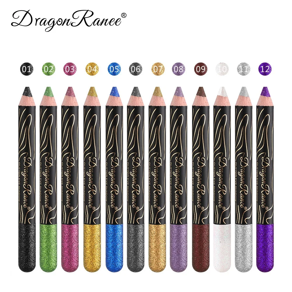 

12Pcs/lot Glitter Eyeshadow Stick Eye Shadow Pencil Waterproof Long Lasting Eyeliner Makeup Pen Shimmer Cosmetics Tool