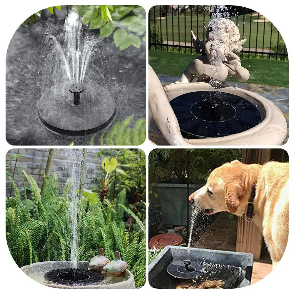 Мини фонтан на солнечной батарее плавающий водяной насос 130 мм 1 2 Вт для ванной