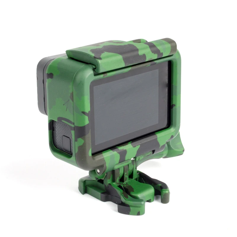Camouflage Plastic Protective Frame For GoPro Hero 7 6 5 Housing Border Shell Case Action Camera Accessories | Электроника