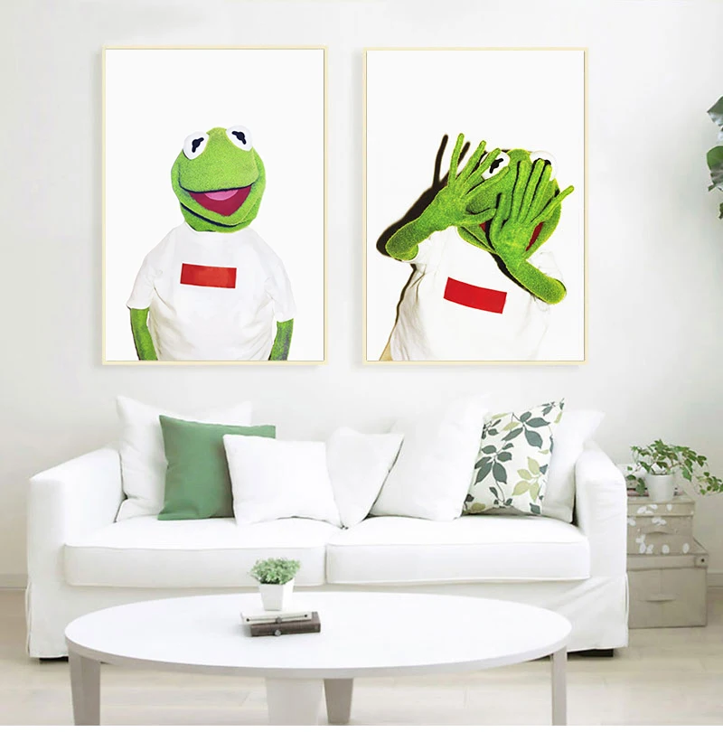 

The Frog Decor Canvas Modern Wall Art Print Painting Hot Fashion Fantasy Wall Pictures Home Art Wall Decoration poster