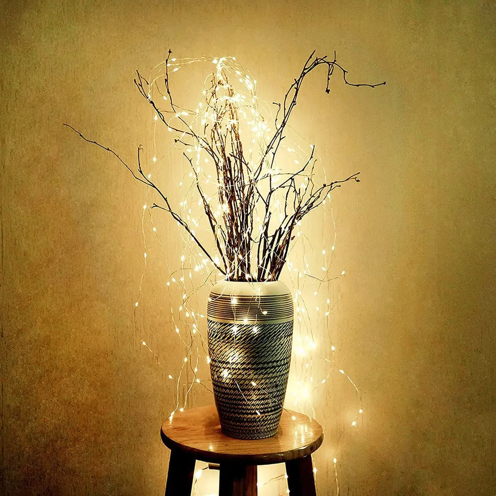 

Waterfall Light Transparent Battery Box Decorative Grapevine String Light Hanging Shining Fairy Light Waterproof