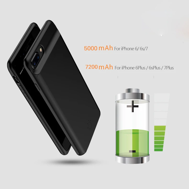2500/3700/5000/7000 мАч Зарядное устройство для iPhone 6 s 7 8 зарядное чехол 8Plus батареи|Чехлы с