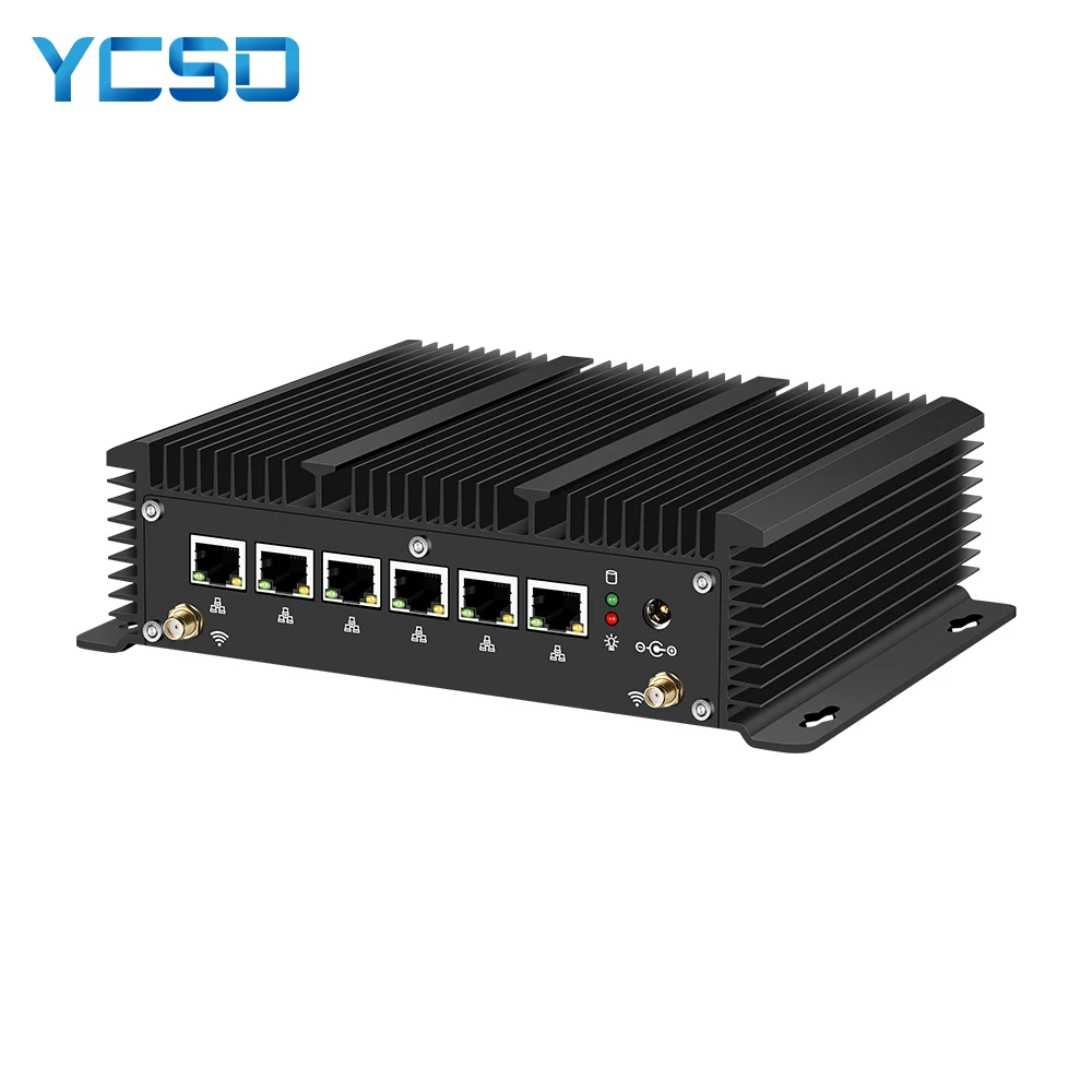 Mini Pc Intel Celeron J1900 2955U 3865U 6 LAN 211at Gigabit Ethernet HDMI 2RS232 Firewall Router PFsense Aes-Ni Pocket Computer