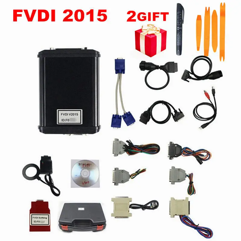 FVDI 2015 FVDI полная версия(включая 18 программного обеспечения) FVDI ABRITES Commander без ограничений FVDI диагностический сканер - Цвет: FVDI 2015