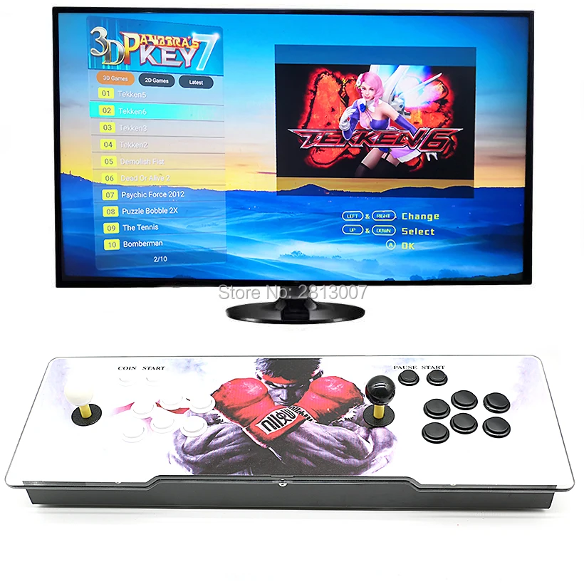 3D Pandora key 7 2650 в 1 аркадная игровая консоль 1920x1080 Full HD 2 игрока аркадная машина Поддержка TF карты, чтобы добавить больше игр - Цвет: E
