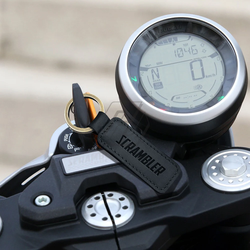 Брелок из воловьей кожи для Honda Yamaha Suzuki Harley Triumph Ducati Scrambler 800 1200 | Чехлы и