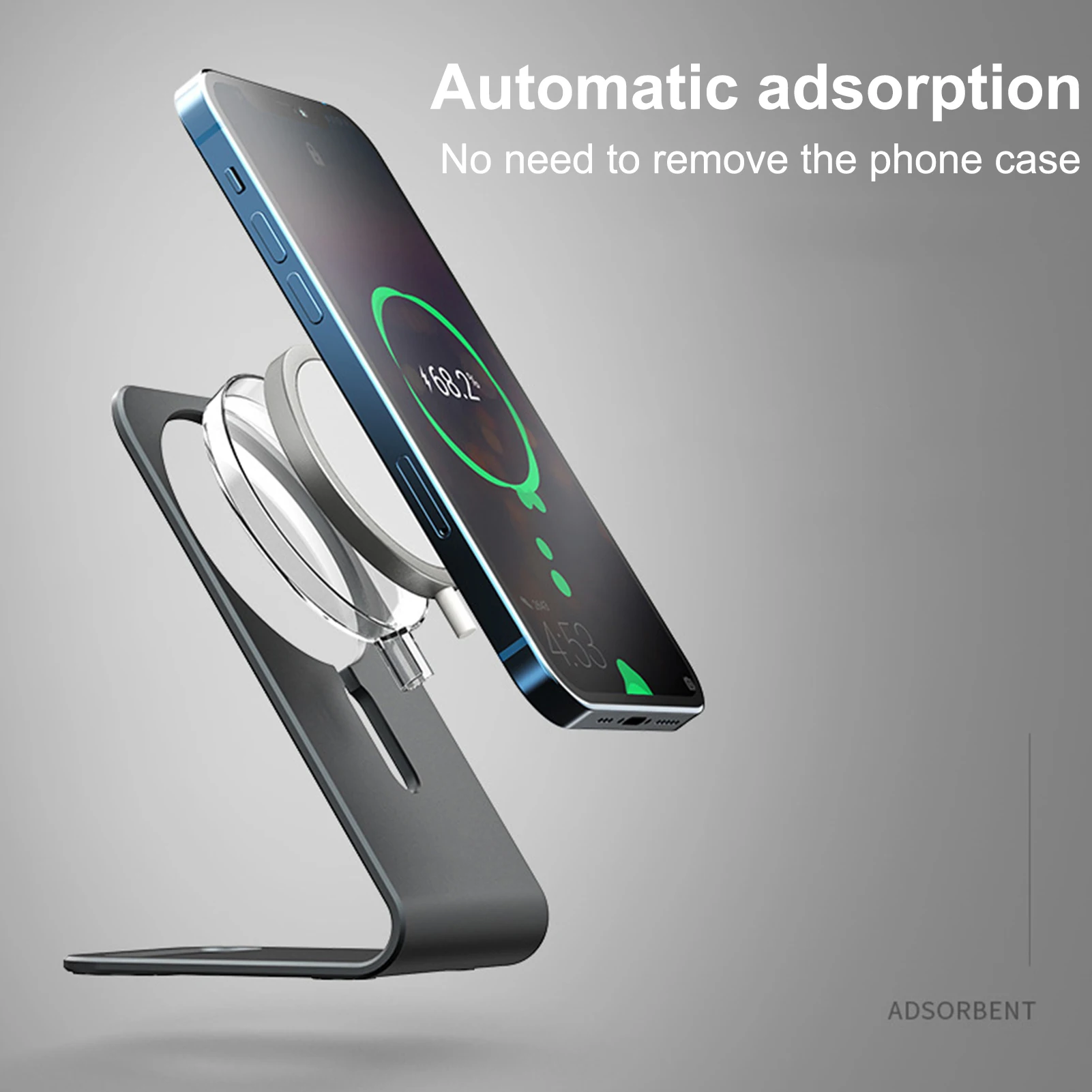 wireless charger stand desktop phone holder for magnetic charger for iphone12 prominipro max base desk bracket free global shipping