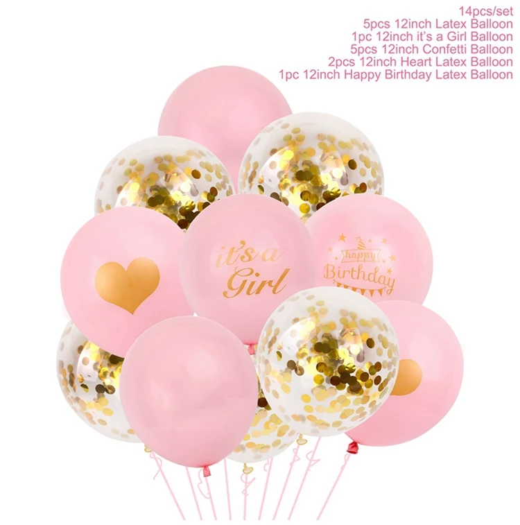 Pink balloon set2 Huiran 10 шт., открытки, советы по предсказанию ребенка, сувенирная игра, декор для детского душа, крестины, декор для мальчиков и девочек, товары для дня рождения - Цвет: Pink balloon set2