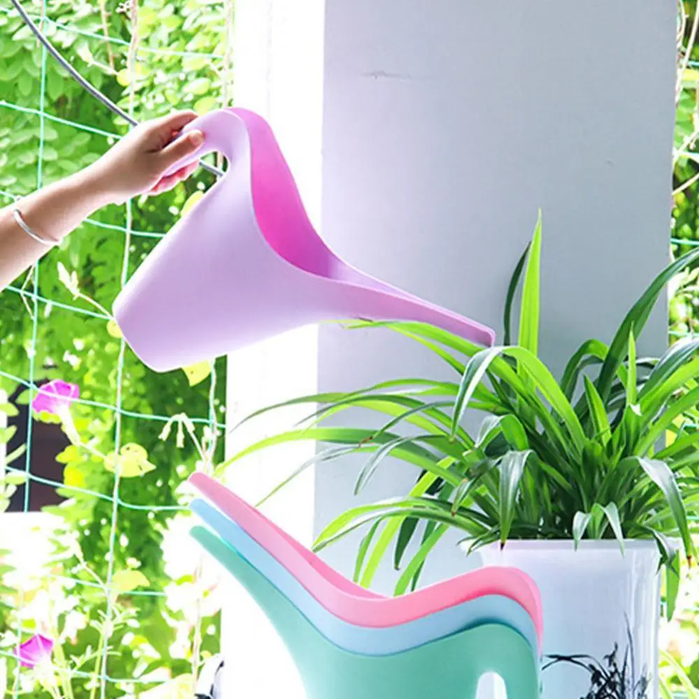 

1L Home Patio Potted Plant Sprinkler Tool Kettle Practical Watering Handle Can Mouth Portable Shower Long Gardening With R4I9