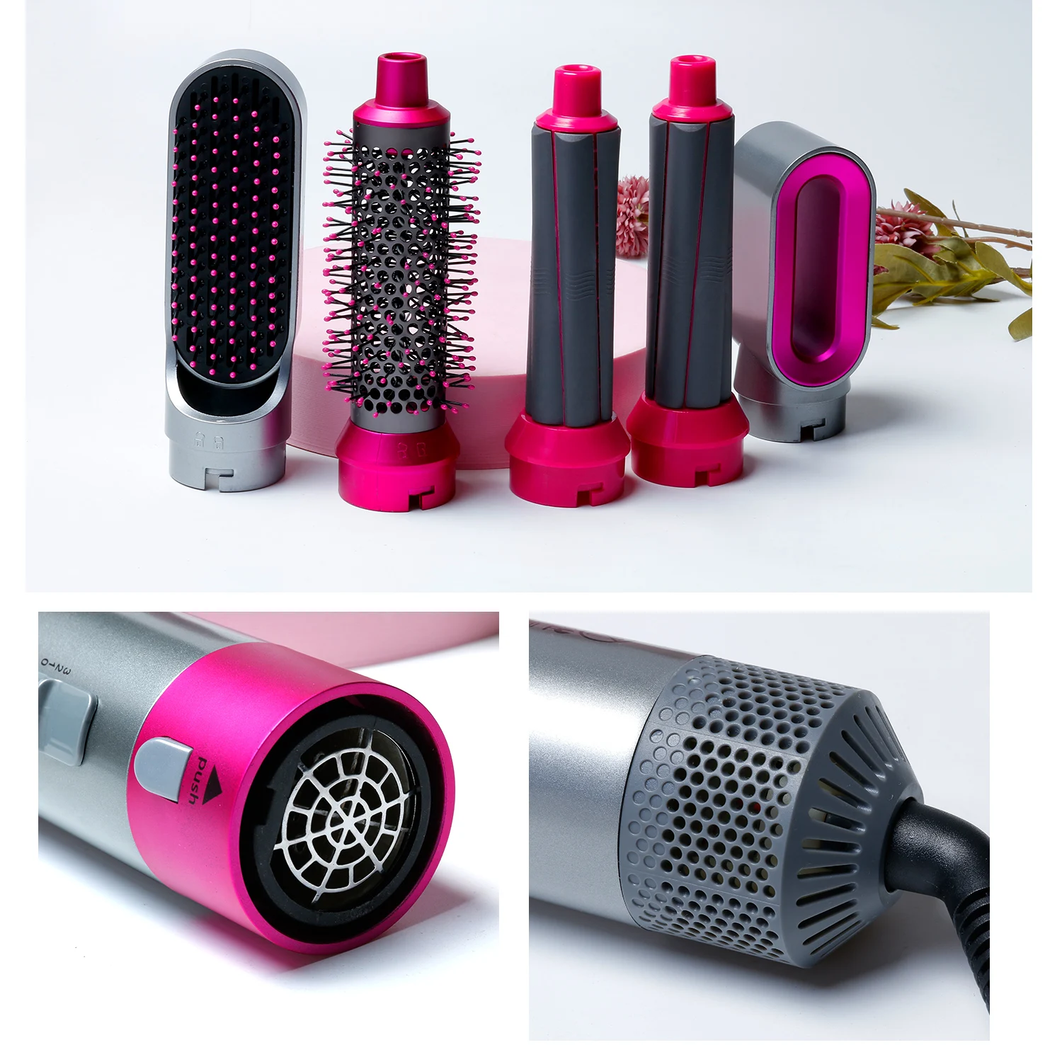 

5in1 Electric Hair Dryer Blow Dryer Brush Hairdryer Hair Blower Brush Blow Drier Electric Curling Iron Hair Curler Styling Tools