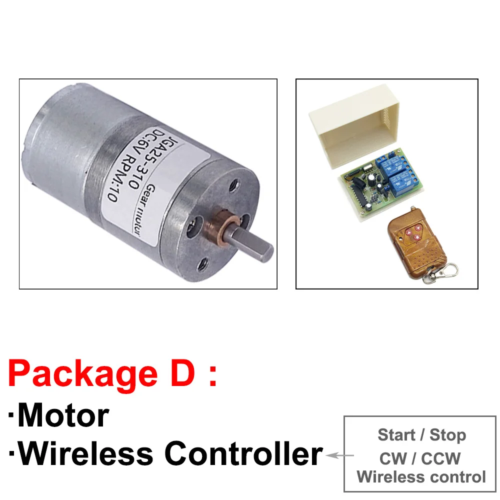 JGA25-310 Электрический мотор-редуктор постоянного тока 6 В 12 скорость редуктора 8