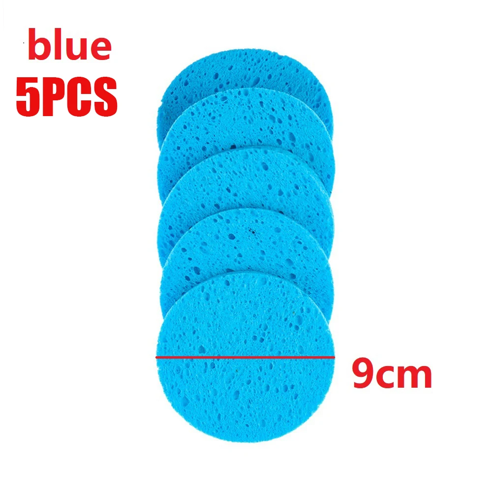 9CM 5PCS 1/4/5/8/12 шт./компл. Портативный многоразовые бамбуковые волокна моющиеся патронов колодки средство для снятия макияжа с ватными тампонами Очищающая Подушечка Для лица инструмент - Цвет: 9CM 5PCS