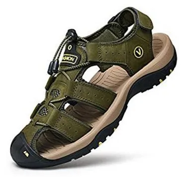 Летние новые стильные сандалии мужские из натуральной кожи повседневная обувь с