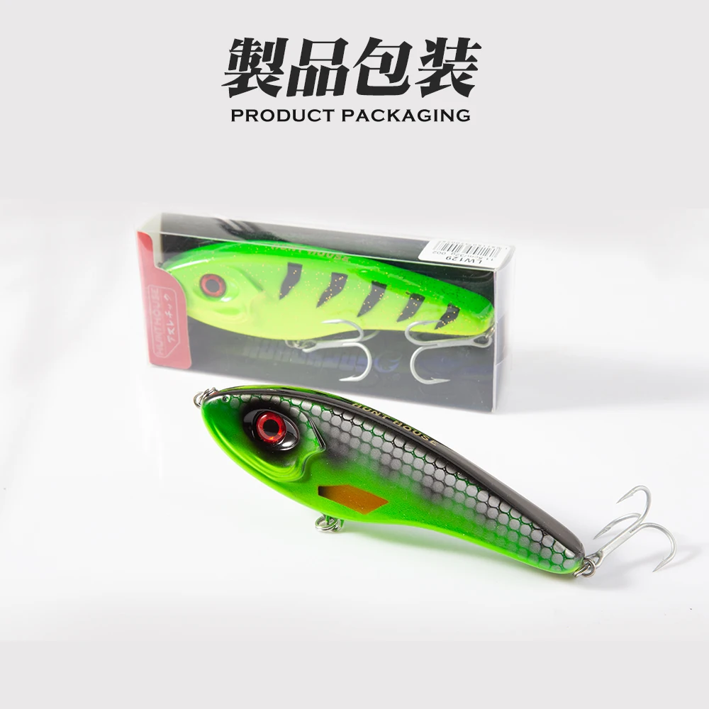 Hunthouse Jerkbait Fishing Lures Loud Sound Pencil Baits Pike Lure Slow Sinking Artificial Wobblers Pesca Leurre Perch LW129