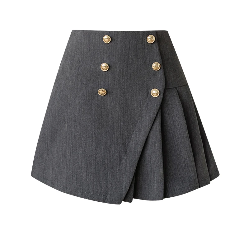 

New 2021 Spring Summer High Waist Buttons Desgin A-line Skirts Sexy Fashion Women's Skirt Office Ladies Cute Skirt