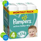 Подгузники Pampers Active Baby-Dry 914 кг, размер 4, 174шт.