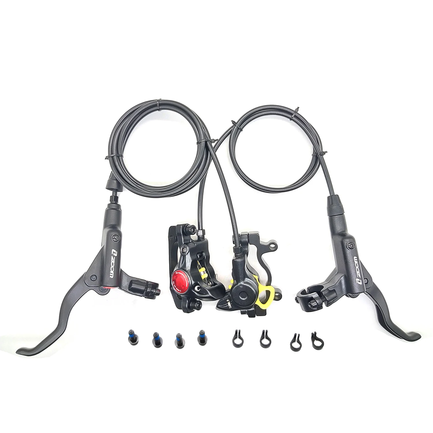 Black a pair ZOOM HB-875 HB 875 Велосипедный Тормоз mtb горный велосипед гидравлический дисковый тормоз набор зажимов совместим с mt200 m365 m395 - Цвет: Black a pair