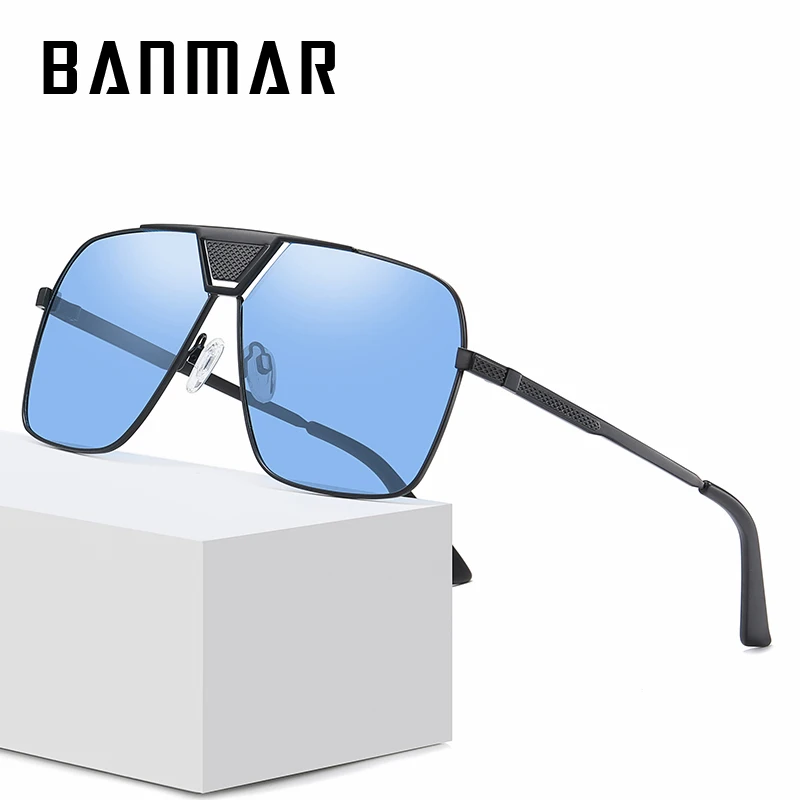 

Мужские винтажные Поляризованные солнцезащитные очки BANMAR, металлические солнцезащитные очки, очки для кемпинга, походов, вождения, спортив...