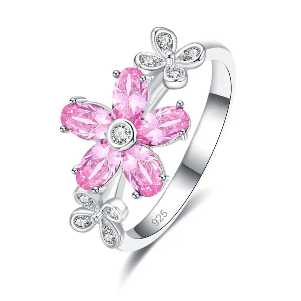 

Jrose Ring for Women Trendy Drop Shipping Flower Stone Crystal Zircon Size 6 7 8 9 Female Wedding jewerly Female Gift