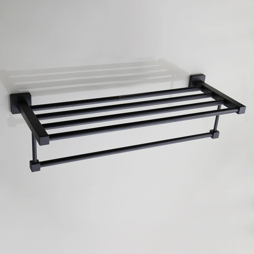 Матовая черная полка KEMAIDI для ванной комнаты полки из нержавеющей стали
