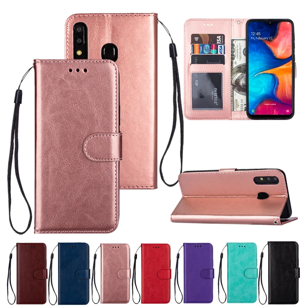 

Wallet Case for Etui Huawei P40 P 30 Lite P20 Mate 20 Pro Flip Leather Fundas Solid Color Full Protective Card Slot Phone Cover