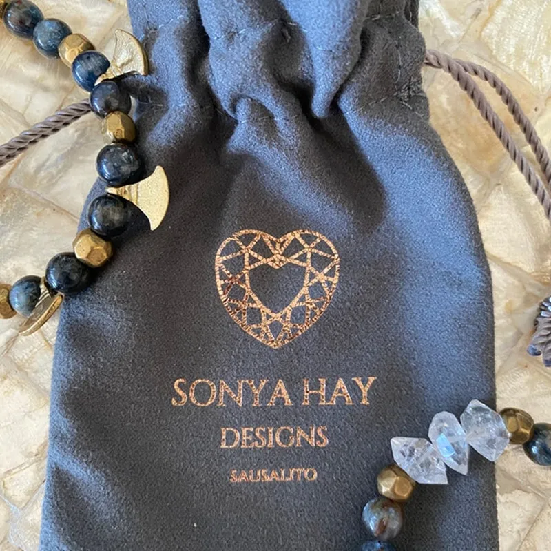 100 шт. мешочки для ювелирных изделий из микрофибры с принтом логотипа на заказ