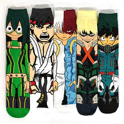 

5 Pairs/Pack Cartoon Sock Happy Funny Casual Hip Hop Creative Soft Comfortable Novelty Men Cotton Calcetines Hombre Divertido