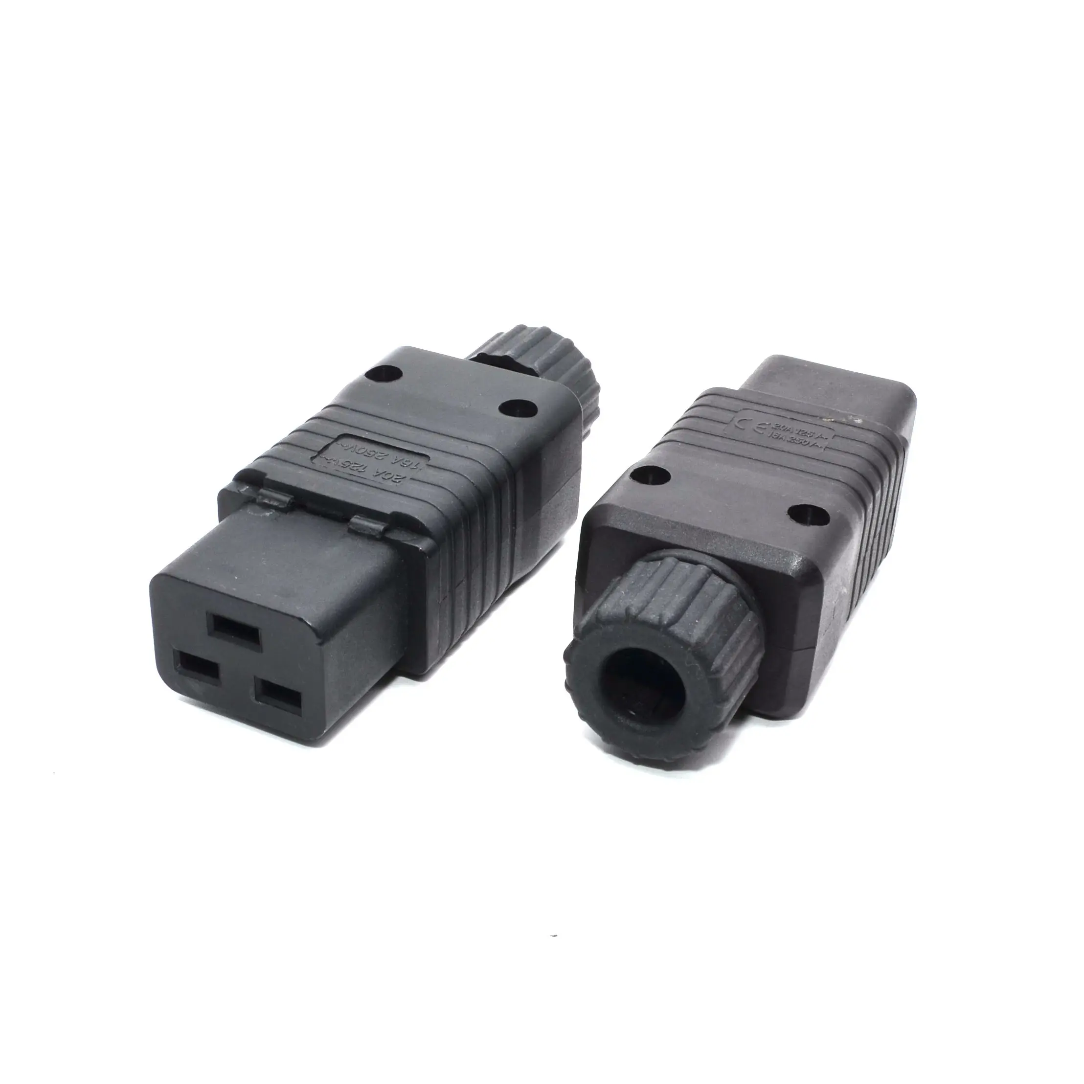 Черный 16A CE медь IEC320 C19 C20 UPS PDU мощность Rewirable разъем 3P сборка провода сосуд мужской