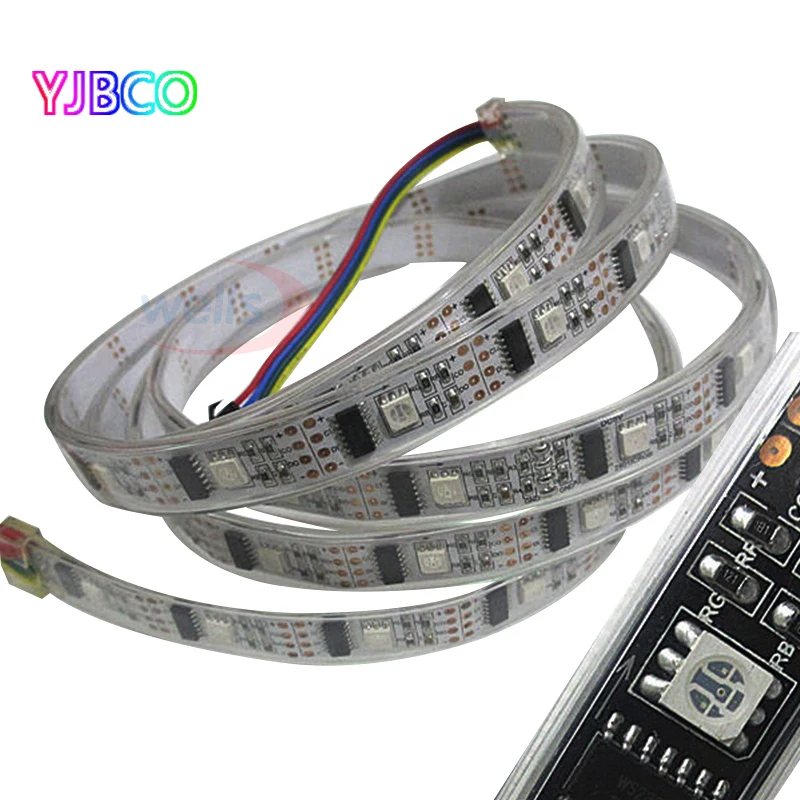 5 в постоянного тока WS2801 32 светодиодный Ода/м s WS2801IC/M 1 м/3 м/5 м 160 SMD Светодиодная