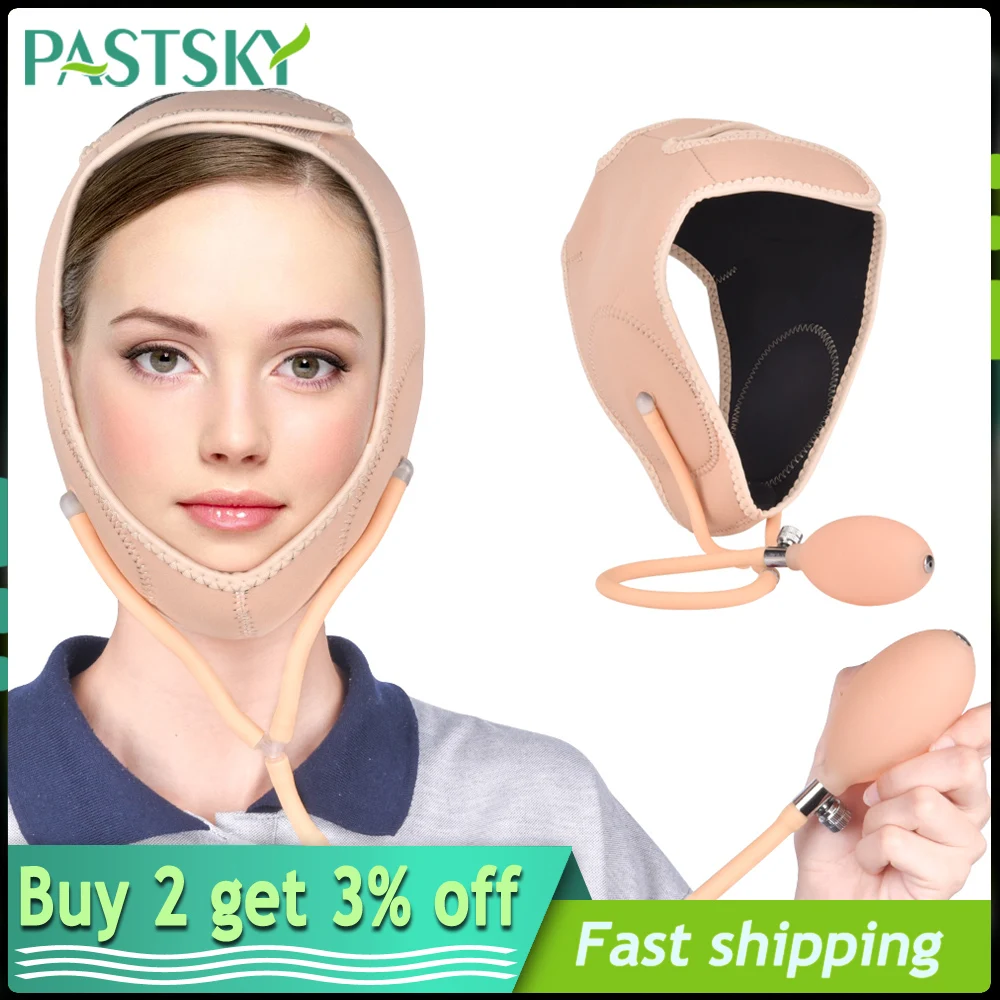 

Пояс для подтяжки лица с воздушным давлением V-Line подтягивающая бандажная Маска массажер для лица и подбородка формирователь уменьшает дво...