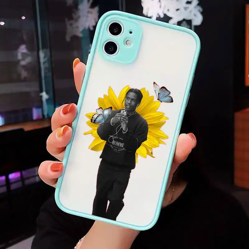 

ASAP Mob Asap Rocky Rapper Phone Case Clear Funda matte transparent For blue iPhone 7 8 x xs xr 11 12 pro plus max mini
