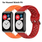 Силиконовый сменный ремешок для Huawei Watch Fit Band, спортивный браслет для наручных часов, аксессуары для Huawei Fit Correa