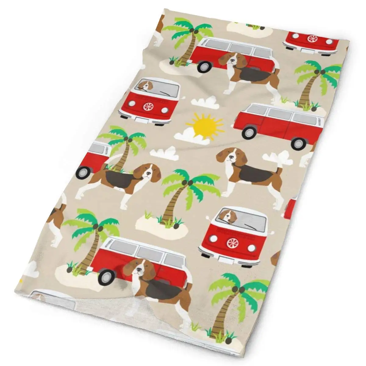 Повязка на голову Beagle из ткани с изображением пальмовых деревьев для милой